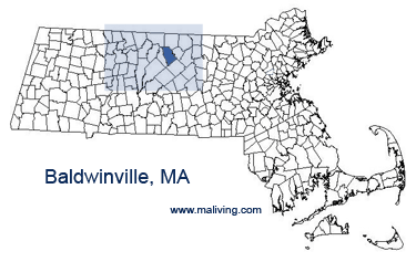 Baldwinville, MA Map