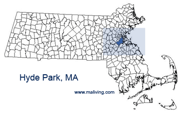 Hyde Park, MA Map