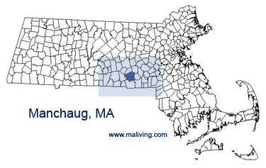 Manchaug, MA Map
