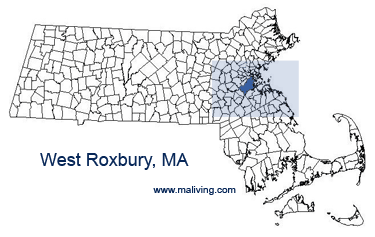 West Roxbury, MA Map