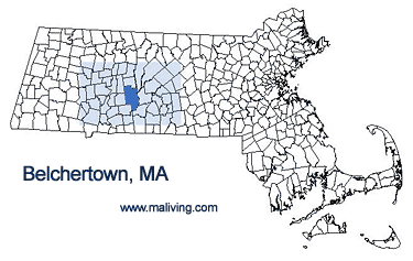 Belchertown, MA Map