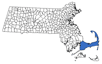 Massachusetts Region Map - Barnstable County