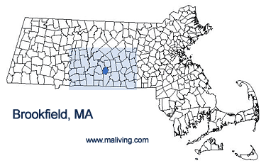 Brookfield, MA Map