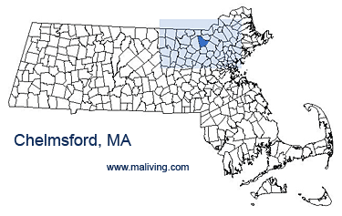 Chelmfsford, MA Map