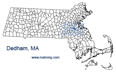 Dedham, MA Map