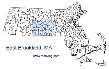 East Brookfield, MA Map