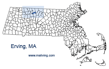 Erving, MA Map
