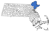 Massachusetts North of Boston Region Map - Essex County