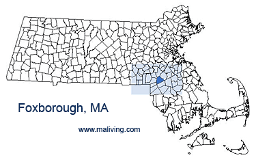 Foxborough, MA Map