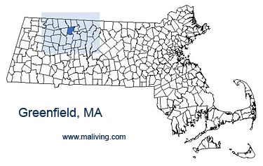 Greenfield, MA Map