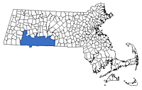 Massachusetts Region Map - Hampden County