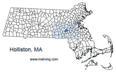 Holliston, MA Map