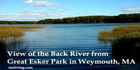 Weymouth, MA - View from the back river from Great Esker Park - Photo by D.J. Weymouth, MA - View from the back river from Great Esker Park - Photo by D.J.