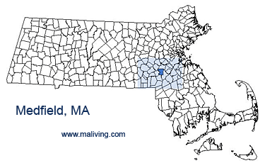 Medfield, MA Map