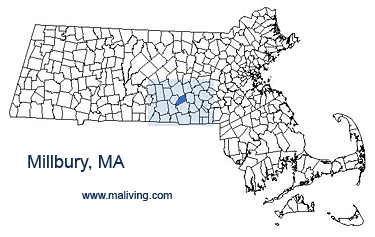 Millbury, MA Map