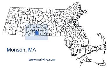 Monson, MA Map