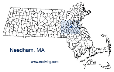 Needham, MA Map