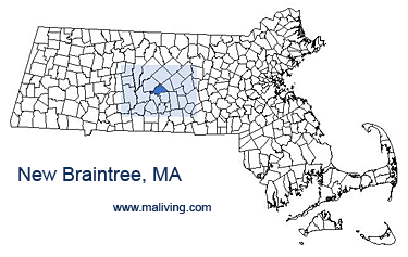 New Braintree, MA Map