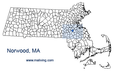 Norwood, MA Map