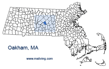 oakham, MA Map