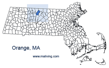 Orange, MA Map