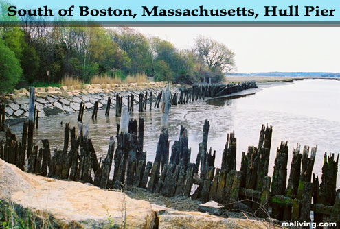 Hull Pier in South of Boston, Massachusetts