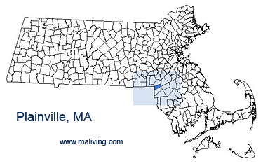 Plainville, MA Map