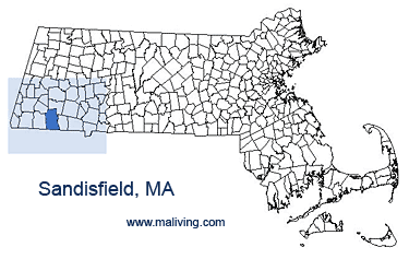 Sandisfield, MA Map