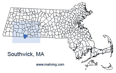 Southwick, MA Map