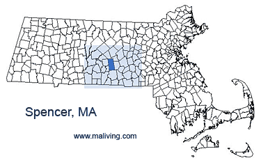 Spencer, MA Map