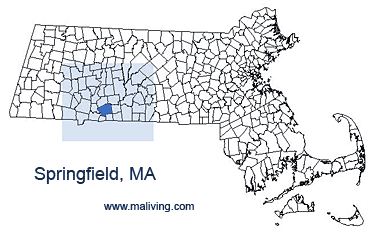 Springfield, MA Map