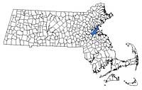 Massachusetts Region Map -Suffolk County