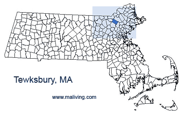 Tewksbury, MA Map