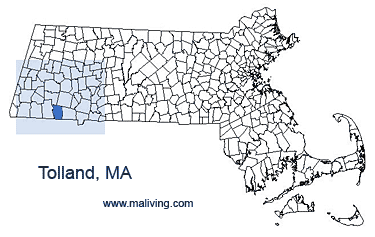 Tolland, MA Map