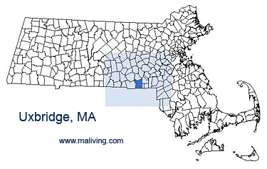 Uxbridge. MA Map