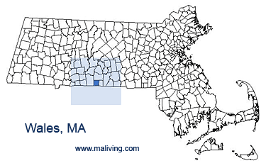 Wales, MA Map