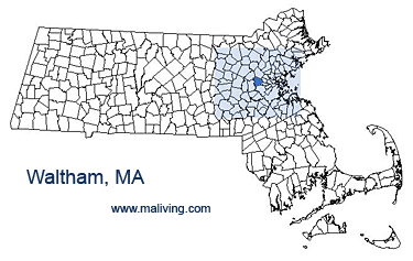 Waltham, MA Map