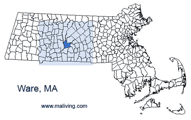 Ware, MA Map