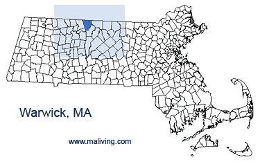 Warwick, MA Map