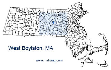 West Boylston, MA Map