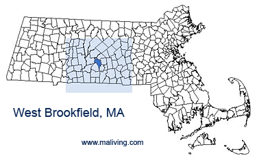 West Brookfield, MA Map