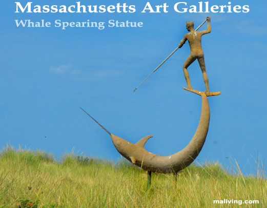 Massachusetts Cape Cod Art Galleries - Whale Spearing Statue