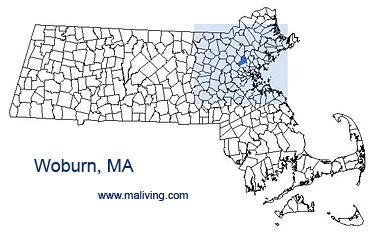 Woburn, MA Map