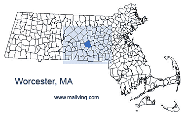 Worcester, MA Map